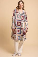 Load image into Gallery viewer, Bluevelvet - Quiltwork Button Up Longline Jacket