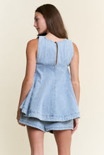 Load image into Gallery viewer, J.nna - Denim Top & Shorts Set