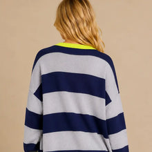 Load image into Gallery viewer, J.nna - Striped Soft Knit Long Sleeve Sweater Top