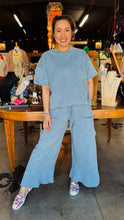 Load image into Gallery viewer, BoBo Mineral Wash Boho Ruffle Cargo Pants