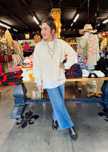 Load image into Gallery viewer, Pixi + Ivy - Mock Neck 3/4 Wide Sleeve Sweater Top - Ivory