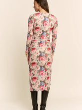 Load image into Gallery viewer, Davi & Dani - Floral Long Sleeve Mesh Midi Dress