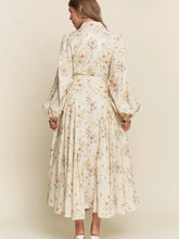 Load image into Gallery viewer, J.NNA - Floral Pattern Maxi Button Down Dress
