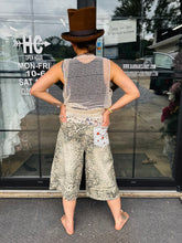 Load image into Gallery viewer, HCB - Leopard Print Wide Leg Denim Midi Shorts Chic