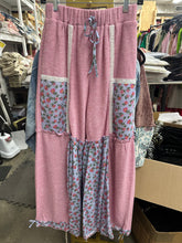 Load image into Gallery viewer, Davi & Dani - Waffle Knit Flower Print Adjustable Elastic Waist Pants