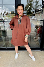Load image into Gallery viewer, Pixy + Ivy -  Mandy Zip Up Dress Brown