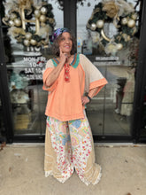 Load image into Gallery viewer, Oli & Hali - Washed Crochet Collared Top - Salmon