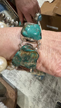 Load image into Gallery viewer, A Rare Bird -Turquoise In Sterling Silver Bracelet ( one of the kind)