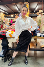 Load image into Gallery viewer, High Waist Sequin Skirt - Black
