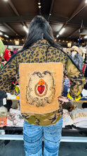 Load image into Gallery viewer, I Love Linen - Shacket with Burning Heart Patchwork Print in Leopard Print
