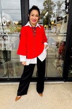 Load image into Gallery viewer, Pixi + Ivy -  Mock Neck 3/4 Sleeve Sweater Top Red