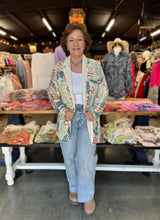 Load image into Gallery viewer, Origami - LACE AND SEQUIN BLAZER JACKET WITH PRINT - FREEDOM