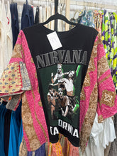 Load image into Gallery viewer, Indi and Sai - Upcycle Kantha Band Tee One OF The Kind