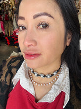 Load image into Gallery viewer, HC - Love All Over White Pearls Necklace 14" -18”