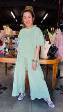 Load image into Gallery viewer, BoBo Mineral Wash Boho Ruffle Cargo Pants