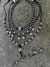 Load image into Gallery viewer, HC Handmade Pearls - Sunflower Mix Matched Pink & Silver Pearl Necklace