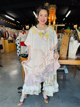 Load image into Gallery viewer, I Love Linen - Tunic Dress with Sketch of Sitting Bull & Florals