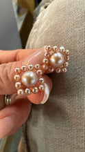 Load image into Gallery viewer, HC - Square Pink Pearls Earrings