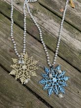 Load image into Gallery viewer, A Rare Bird- Gold Snowflake Long Necklace