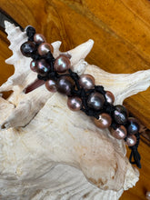 Load image into Gallery viewer, HC Handcrafted  Pink & Black Pearl Bracelet -3 Strands