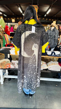 Load image into Gallery viewer, I Love Linen - Hi-Lo Tunic with Girl Under Night Sky & Moon Print