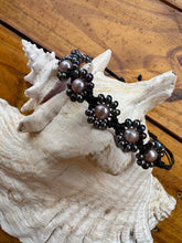 Load image into Gallery viewer, HC Handcrafted Sunflower  Pink & Black Pearl Chocker