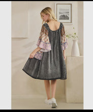 Load image into Gallery viewer, Washed Print Mix Tunic Dress