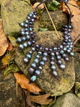 Load image into Gallery viewer, HC - Collar Black Pearls Necklace