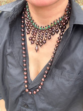 Load image into Gallery viewer, HC - Collar Jade Stone & Brown Pearl Necklace