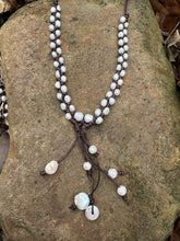 Load image into Gallery viewer, HC - Double Strand Angel Love White Pearls Necklet 20"-28"