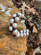 Load image into Gallery viewer, HC - Double Strand Angel Love White Pearls Bracelet