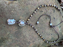 Load image into Gallery viewer, HC -Love Sunflower Gold Pearl Necklace 18"-24"