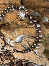 Load image into Gallery viewer, HC -Love Sunflower Gold Pearl Choker 14"-18"