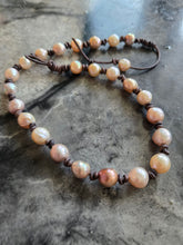 Load image into Gallery viewer, HC- 2'FER ( SUPPER RARE) Genuine Natural Pink Baroque Freshwater Pearl NECKLACE