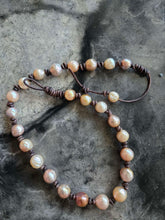 Load image into Gallery viewer, HC- 2'FER ( SUPPER RARE) Genuine Natural Pink Baroque Freshwater Pearl NECKLACE
