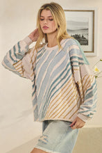 Load image into Gallery viewer, Oli & Hali - WASHED STRIPES DETAIL RAW EDGE PULLOVER