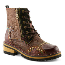 Load image into Gallery viewer, L'ARTISTE - RUGUP BOOTIES - Brown Leather Combo