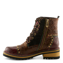 Load image into Gallery viewer, L'ARTISTE - RUGUP BOOTIES - Brown Leather Combo