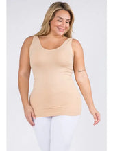 Load image into Gallery viewer, Yelete - Reversible V or U Neckline Seamless Tank Nude