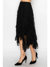Load image into Gallery viewer, Origami - Tiered Sparkly All Lace Skirt - Black
