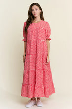 Load image into Gallery viewer, J.nna - Picnic Tiered Maxi Dress in Red Gingham
