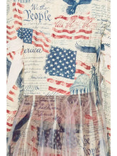 Load image into Gallery viewer, Origami - Blazer Cardigan with Long Mesh Layer - Freedom Red White and Blue