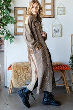 Load image into Gallery viewer, Oli & Hali - Washed Studded Detail Patchwork Back Long Jacket