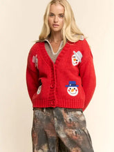 Load image into Gallery viewer, Davi & Dani - Snowman Holiday Cardigan
