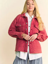 Load image into Gallery viewer, Davi & Dani - Brick Mineral Pocket Button Front Shacket Shirt Jacket
