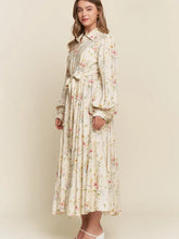 Load image into Gallery viewer, J.NNA - Floral Pattern Maxi Button Down Dress