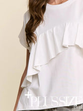 Load image into Gallery viewer, J.nna - Ruffle Short Sleeve Top
