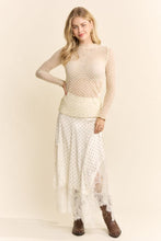 Load image into Gallery viewer, Davi & Dani - Long Sleeve Dot Crispin Layering Mesh Top