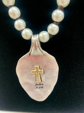Load image into Gallery viewer, Icon Collection - Pearl Spoon Ring John 3:16 Necklace