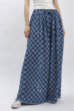 Load image into Gallery viewer, Bluevelvet - CHECKER BOARD WIDE LEG PANTS WITH WAIST STRING